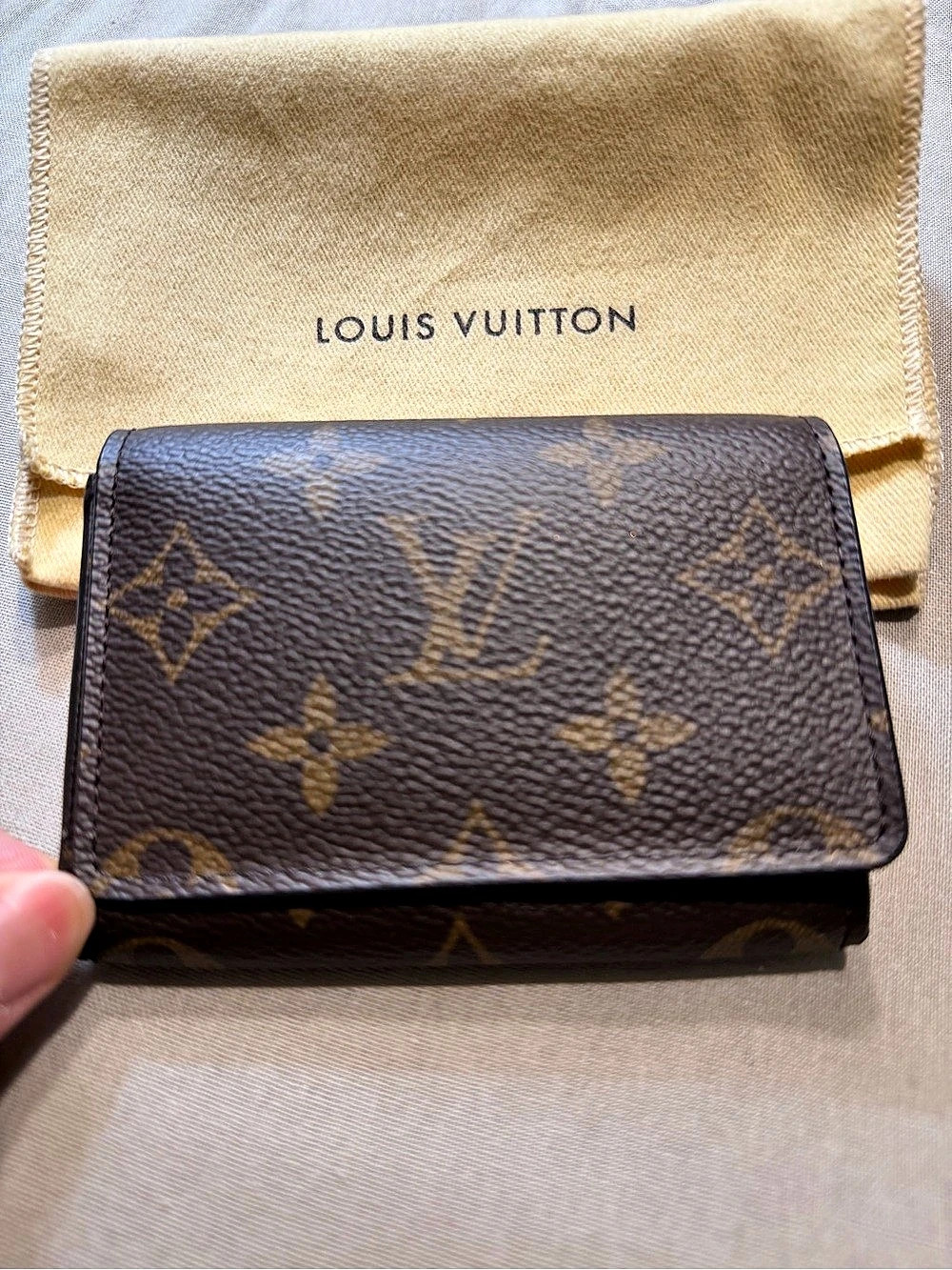 Louis Vuitton Card Holder Monogram Wallet in Brown